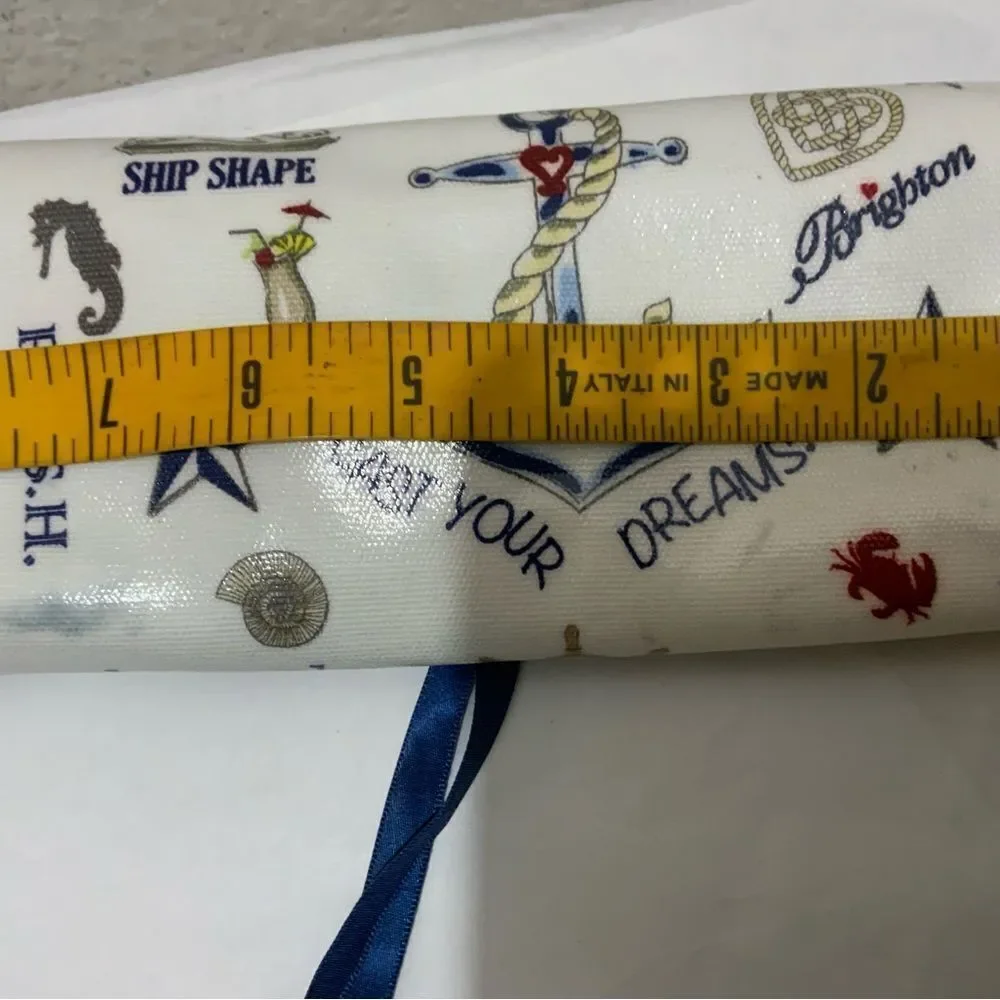 Brighton Jewelry Roll Anchors Aweigh Seaside Chic Velvet White Blue Trav…